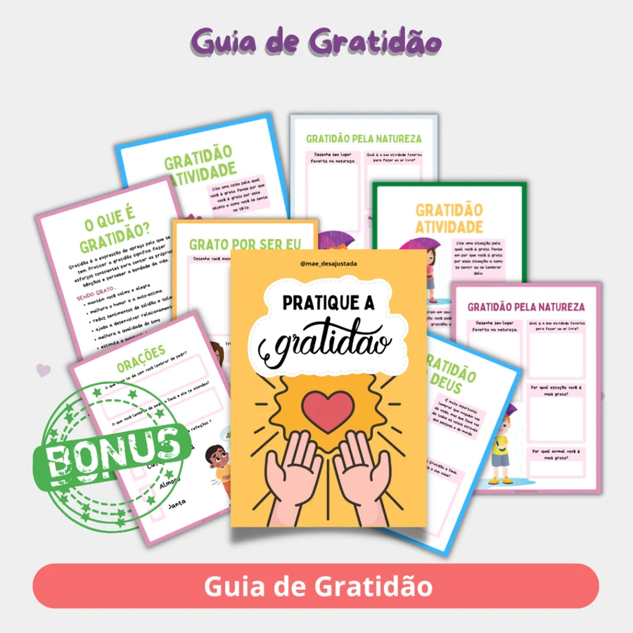 Guia de Gratidão para crianças