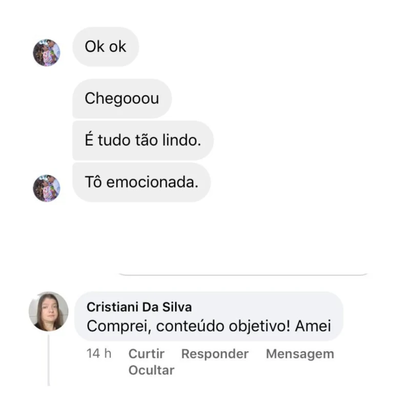 Mais testemunhos de clientes satisfeitas
